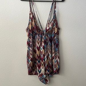 Lightweight flowy romper with adjustable straps